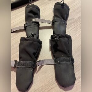 Black Dog Boots with Adjustable Straps